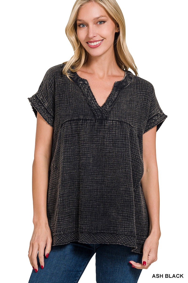 Double-Gauze Top Zenana RTS