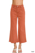 Cropped Frayed Hem Straight Jeans Zenana RTS