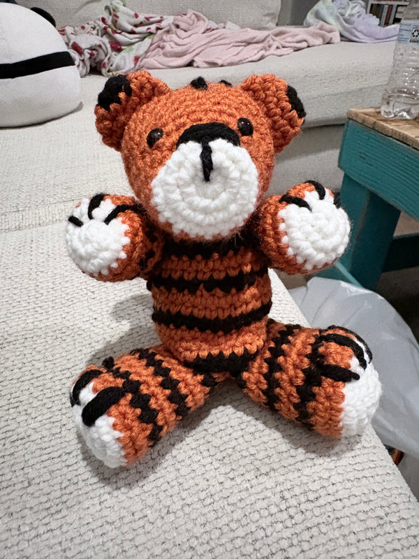 Handmade Plush Tiger | Crochet Plushie for Kids