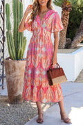 Multicolor Paisley Boho Dress
