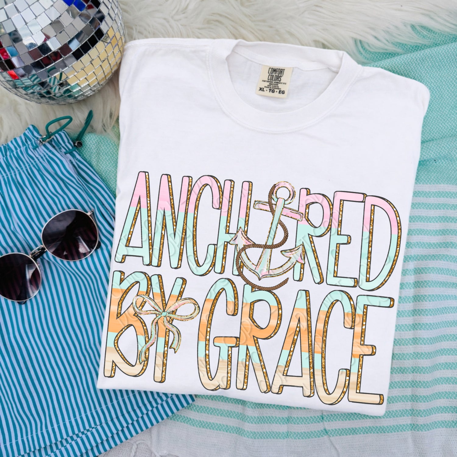Anchored by Grace Graphic Tee